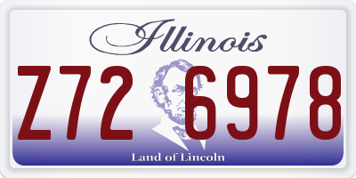 IL license plate Z726978