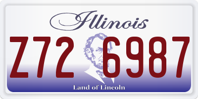 IL license plate Z726987