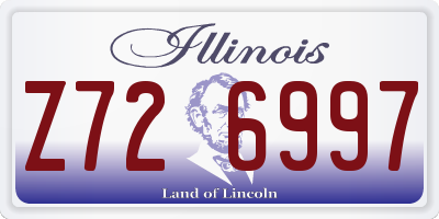 IL license plate Z726997