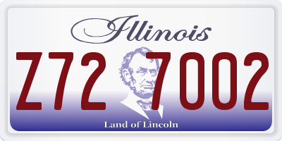 IL license plate Z727002
