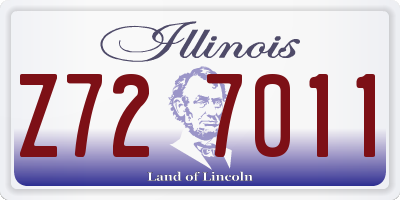 IL license plate Z727011