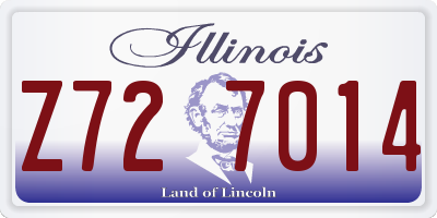 IL license plate Z727014
