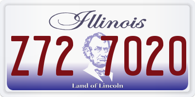 IL license plate Z727020