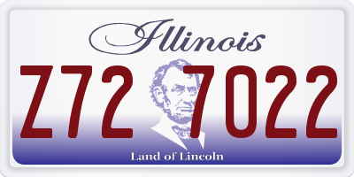 IL license plate Z727022