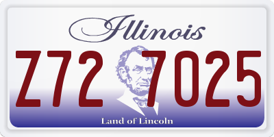 IL license plate Z727025