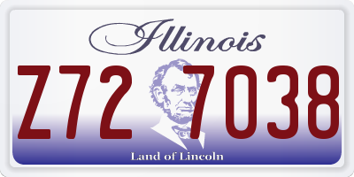 IL license plate Z727038