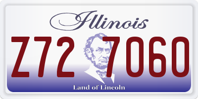 IL license plate Z727060