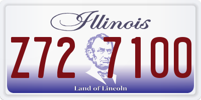 IL license plate Z727100