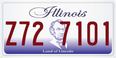 IL license plate Z727101