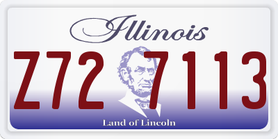 IL license plate Z727113
