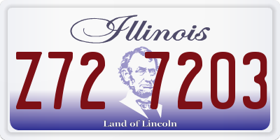 IL license plate Z727203