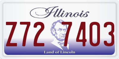 IL license plate Z727403