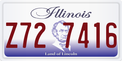 IL license plate Z727416