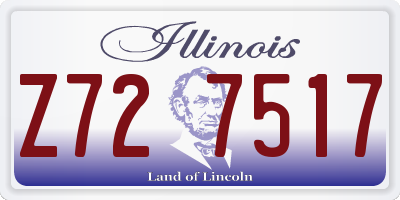 IL license plate Z727517