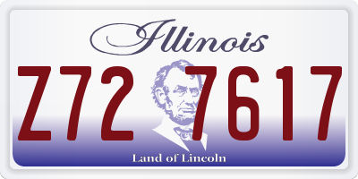 IL license plate Z727617