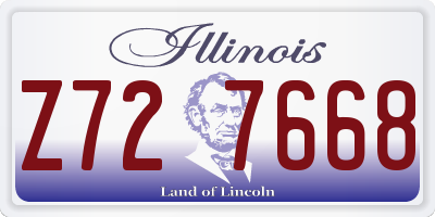 IL license plate Z727668