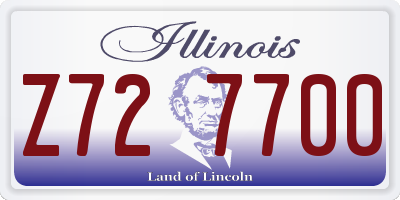 IL license plate Z727700
