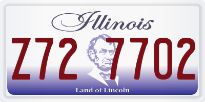 IL license plate Z727702