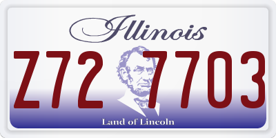 IL license plate Z727703