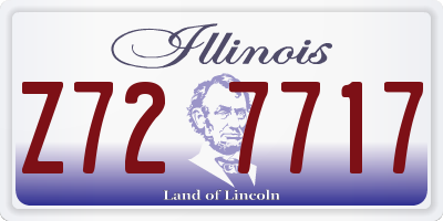 IL license plate Z727717
