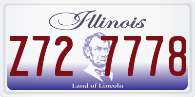 IL license plate Z727778