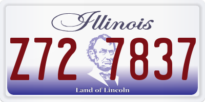 IL license plate Z727837
