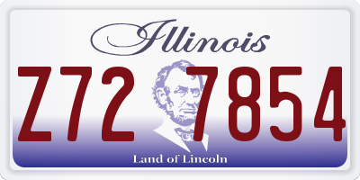 IL license plate Z727854