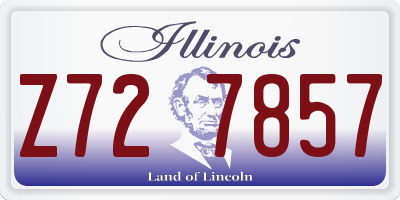 IL license plate Z727857