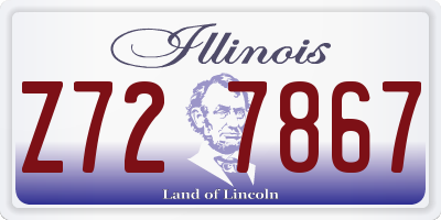 IL license plate Z727867