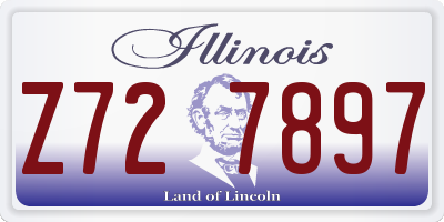 IL license plate Z727897