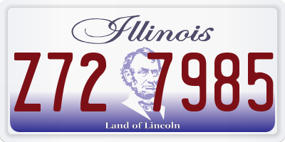 IL license plate Z727985