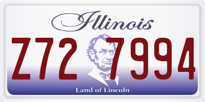 IL license plate Z727994