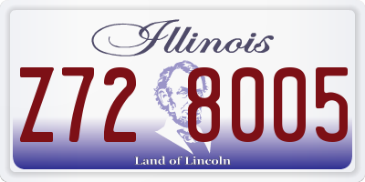 IL license plate Z728005