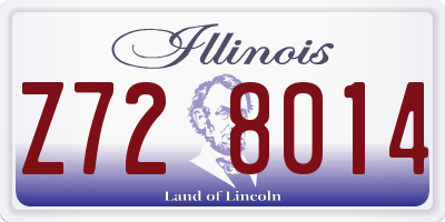 IL license plate Z728014