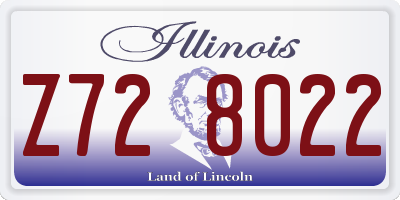 IL license plate Z728022