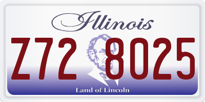 IL license plate Z728025