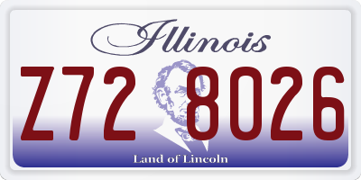 IL license plate Z728026