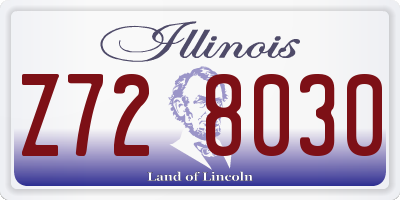 IL license plate Z728030