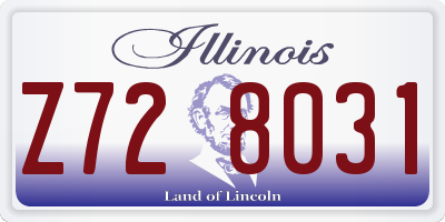 IL license plate Z728031