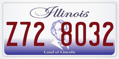 IL license plate Z728032