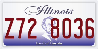 IL license plate Z728036