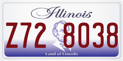 IL license plate Z728038
