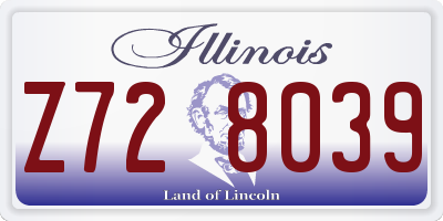 IL license plate Z728039