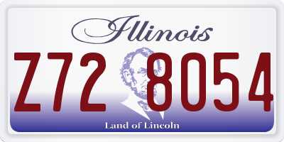 IL license plate Z728054