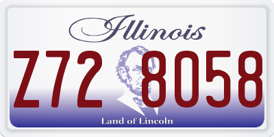 IL license plate Z728058