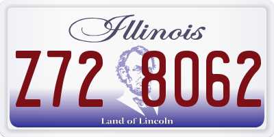 IL license plate Z728062