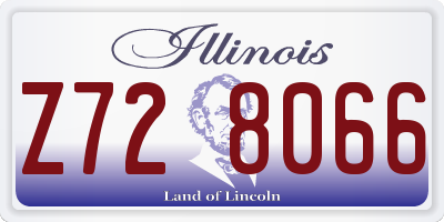 IL license plate Z728066