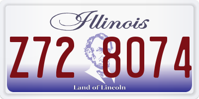 IL license plate Z728074