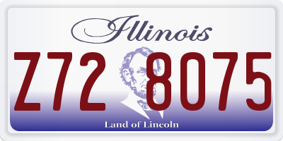 IL license plate Z728075