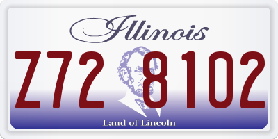 IL license plate Z728102